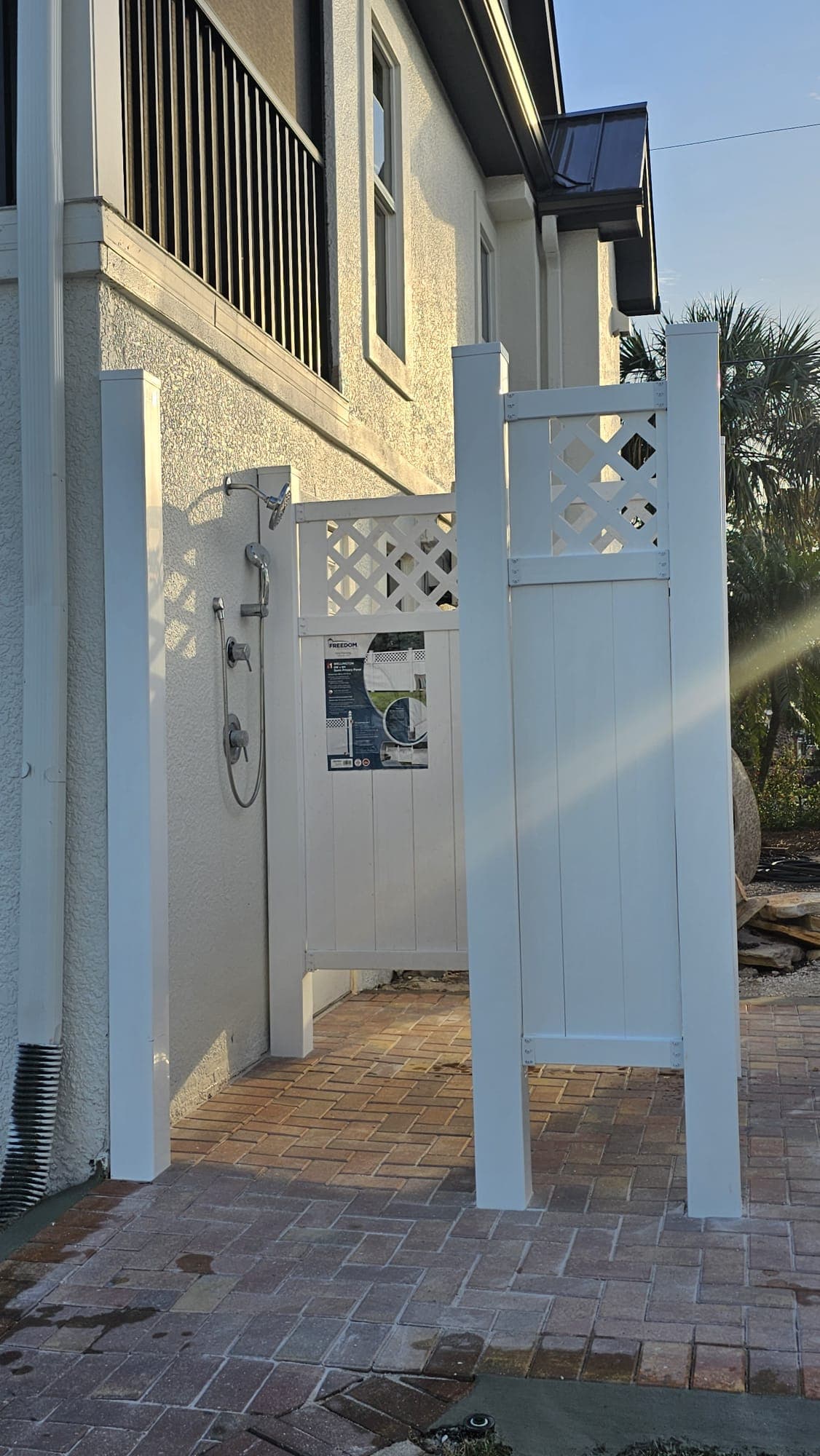 Vinyl Outdoor Shower Enclosure